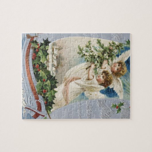 Weihnachten, Viktorianische Engel im Segelboot Puzzle (Horizontal)