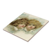 Weihnachten, Viktorianische Engel in den Wolken Fliese (Seite)