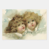 Weihnachten, Viktorianische Engel in den Wolken Geschenkpapier Set (Vorderseite 2)