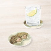 Weihnachten, Viktorianische Engel in den Wolken Getränkeuntersetzer (Seite)