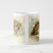 Weihnachten, Viktorianische Engel in den Wolken Jumbo-Tasse (Vorderseite)