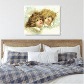 Weihnachten, Viktorianische Engel in den Wolken Leinwanddruck (Insitu (Schlafzimmer))