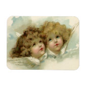 Weihnachten, Viktorianische Engel in den Wolken Magnet (Horizontal)