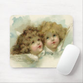 Weihnachten, Viktorianische Engel in den Wolken Mousepad (Mit Mouse)