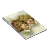 Weihnachten, Viktorianische Engel in den Wolken Notizblock (Rechte Seite)