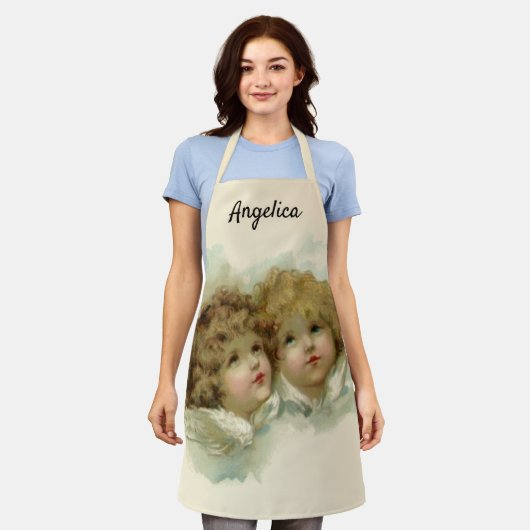 Weihnachten, Viktorianische Engel in den Wolken Schürze (Getragen)