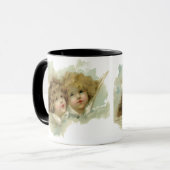 Weihnachten, Viktorianische Engel in den Wolken Tasse (Vorderseite Links)