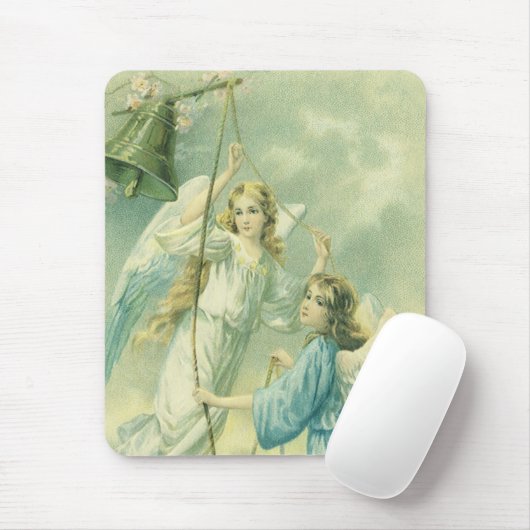 Weihnachten, Viktorianische Engel mit Glocke Mousepad (Mit Mouse)