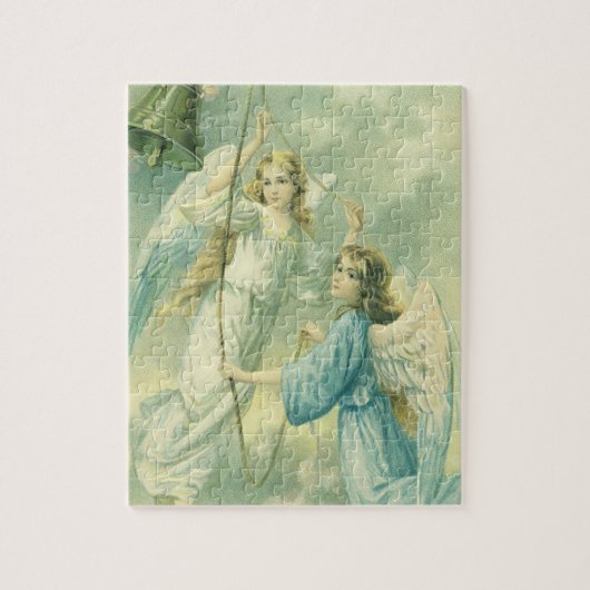 Weihnachten, Viktorianische Engel mit Glocke Puzzle (Vertikal)