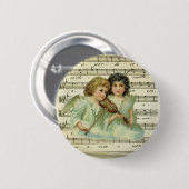 Weihnachten, Viktorianische Engel Musik Geige Button (Vorne & Hinten)