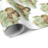 Weihnachten, Viktorianische Engel Musik Geige Geschenkpapier (Rolleneckpunkt)