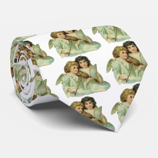 Weihnachten, Viktorianische Engel Musik Geige Krawatte (Gerollt)