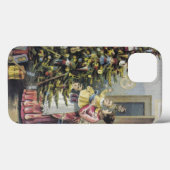Weihnachten, Viktorianische Familie rund um Baum Case-Mate iPhone Hülle (Rückseite (Horizontal))
