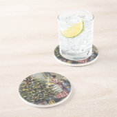 Weihnachten, Viktorianische Familie rund um Baum Sandstein Untersetzer (Seite)