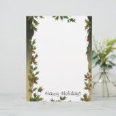 Weihnachten, Viktorianische Holly-Blätter Berries (Stehend Vorderseite)