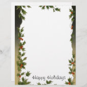 Weihnachten, Viktorianische Holly-Blätter Berries (Vorne/Hinten)