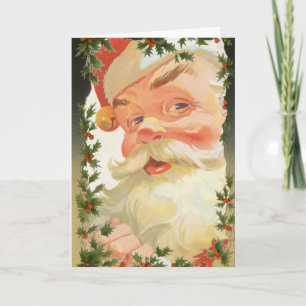 Weihnachten, Viktorianische Holly-Blätter Berries Feiertagskarte