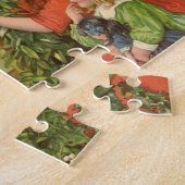 Weihnachten, Viktorianische Kinder dekorieren Puzzle (Seite)