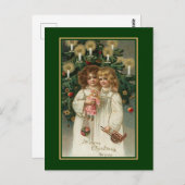 Weihnachten Viktorianische Kinder Postkarte (Vorne/Hinten)