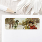 Weihnachten, Viktorianische Kinder Schlittenhund (Insitu)