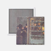 Weihnachten, Viktorianische Leute im Party Magnet (Vorderseite/Rückseite)