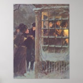 Weihnachten, Viktorianische Leute im Party Poster (Vorne)