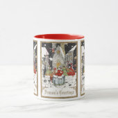 Weihnachten, Viktorianische Leute in der Kirche Tasse (Zentrum)