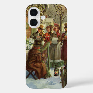 Weihnachten, Viktorianische Musiker Caroling iPhone 16 Hülle