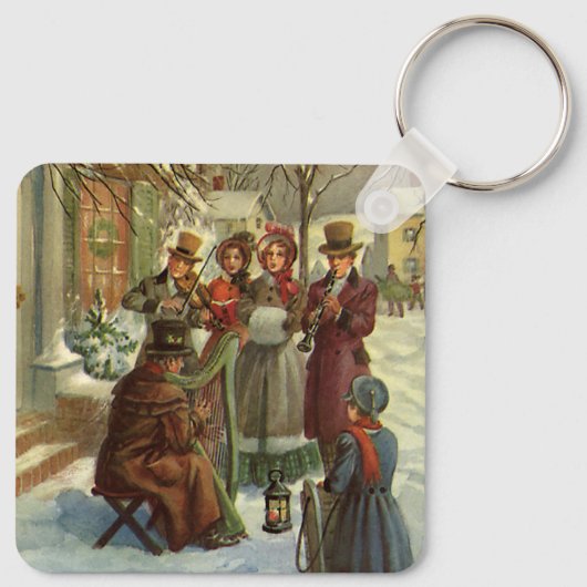 Weihnachten, Viktorianische Musiker Caroling Schlüsselanhänger (Rückseite)