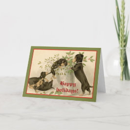 Weihnachten Viktorianische niedliche Dackel Hunde