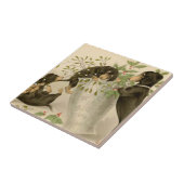 Weihnachten Viktorianische niedliche Dackel Hunde Fliese (Seite)