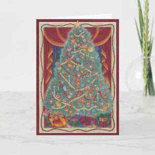Weihnachten ~ Viktorianische Tree Grußkarte