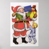 Weihnachten, Viktorianische Weihnachtskarte Poster (Vorne)
