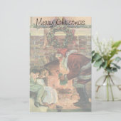 Weihnachten, Viktorianische Weihnachtskinder Briefpapier (Stehend Vorderseite)