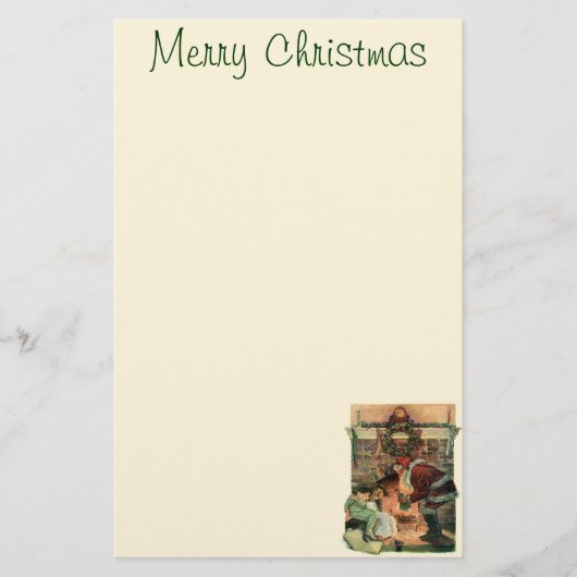 Weihnachten, Viktorianische Weihnachtskinder Briefpapier (Vorderseite)