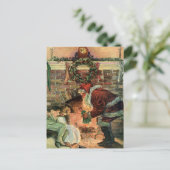 Weihnachten, Viktorianische Weihnachtskinder Feiertagspostkarte (Stehend Vorderseite)