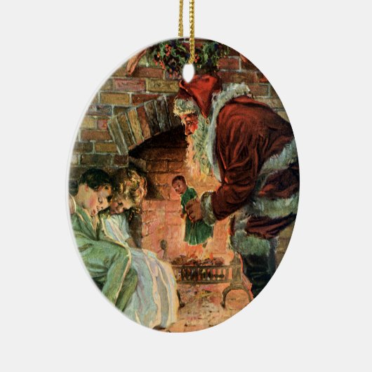 Weihnachten, Viktorianische Weihnachtskinder Keramik Ornament (Rechts)