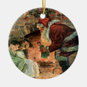 Weihnachten, Viktorianische Weihnachtskinder Keramikornament (Vorne)