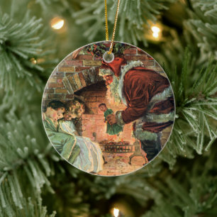 Weihnachten, Viktorianische Weihnachtskinder Keramikornament