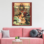 Weihnachten, Viktorianische Weihnachtskinder Leinwanddruck (Insitu (Wohnzimmer))
