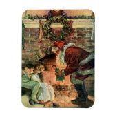 Weihnachten, Viktorianische Weihnachtskinder Magnet (Vertikal)