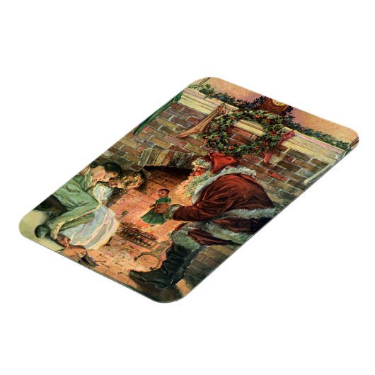 Weihnachten, Viktorianische Weihnachtskinder Magnet (Linke Seite)