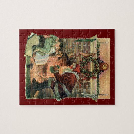 Weihnachten, Viktorianische Weihnachtskinder Puzzle (Horizontal)