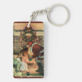 Weihnachten, Viktorianische Weihnachtskinder Schlüsselanhänger (Rückseite)