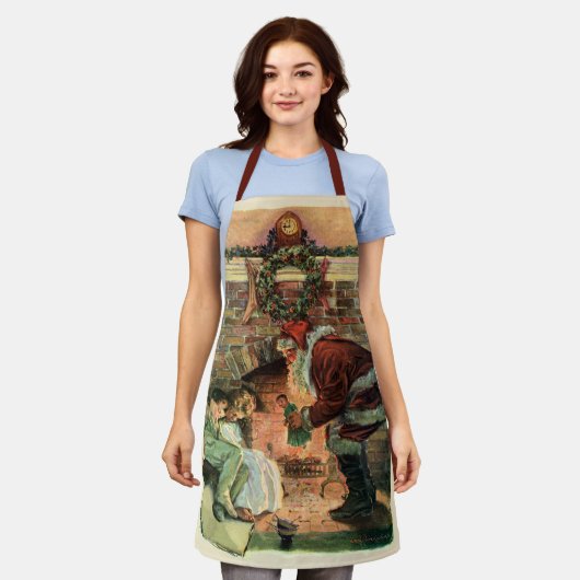 Weihnachten, Viktorianische Weihnachtskinder Schürze (Getragen)