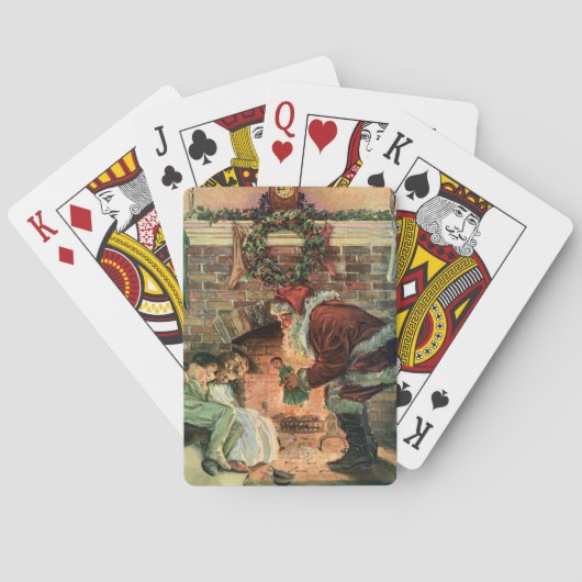 Weihnachten, Viktorianische Weihnachtskinder Spielkarten (Rückseite)