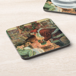 Weihnachten, Viktorianische Weihnachtskinder Untersetzer