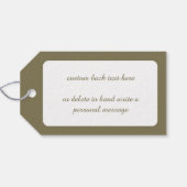 Weihnachten, Viktorianischer Engel mit Baum Geschenkanhänger (Rückseite Horizontal)