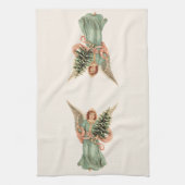 Weihnachten, Viktorianischer Engel mit Baum Geschirrtuch (Vertikal)