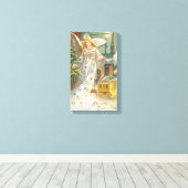 Weihnachten, Viktorianischer Engel mit Baum Leinwanddruck (Insitu (Holzboden))